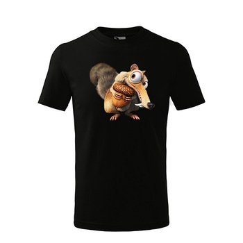 Tricou cu maneca scurta,K-off,negru,Scrat epoca de gheata Tricou cu maneca scurta,K-off,negru,Scrat epoca de gheata