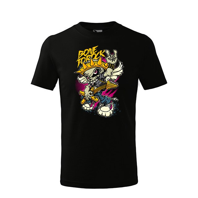 Tricou cu maneca scurta,K-off,negru,Bone to rock