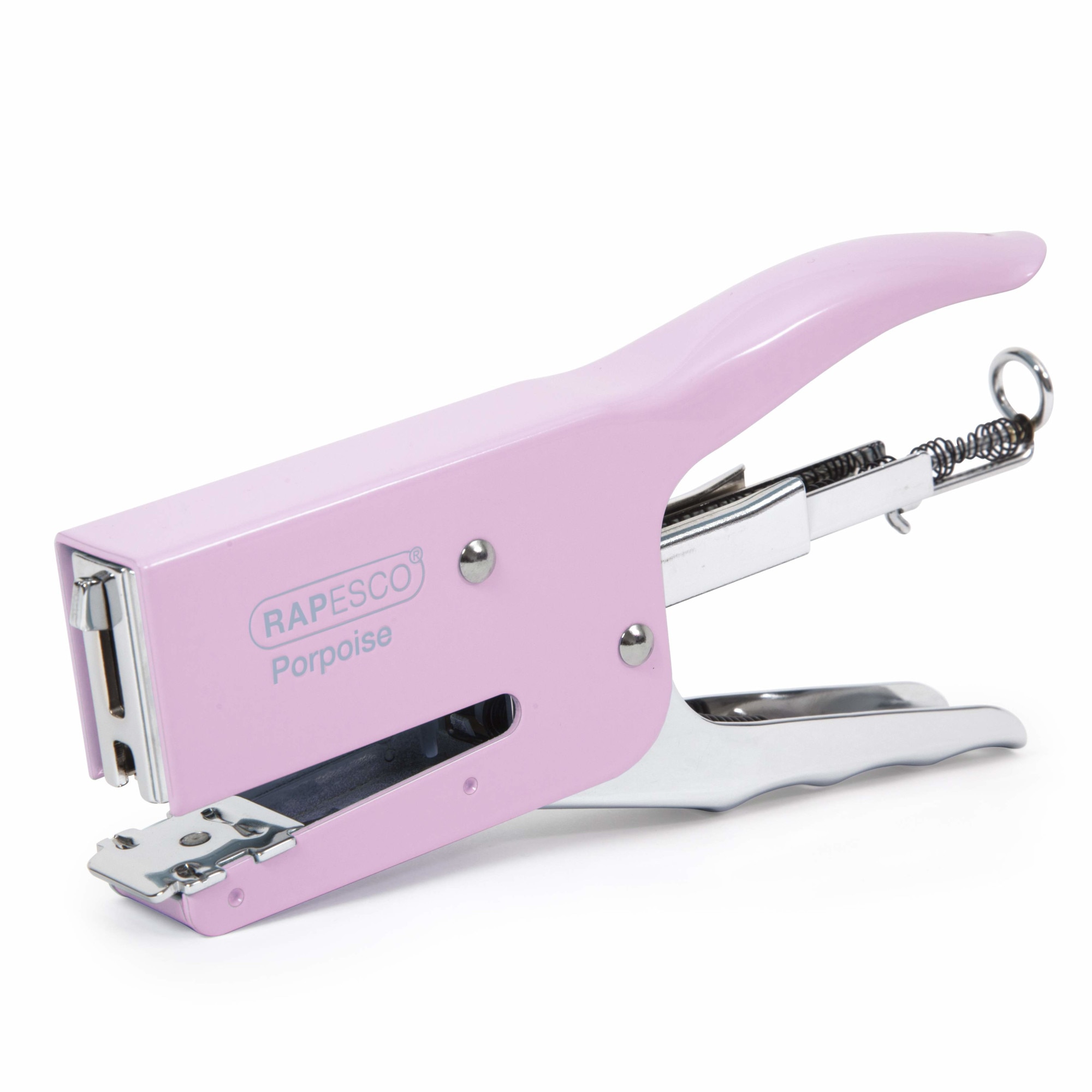 Capsator RAPESCO tip cleste Porpoise, 50 coli, roz capse 24/6, 26/6