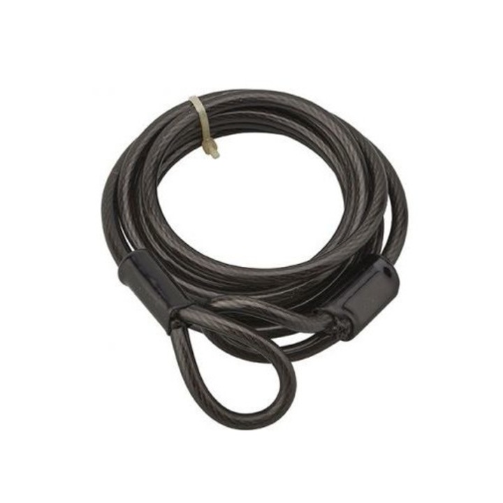 Cablu antifurt bicicleta, TWISTY, Ø 6 mm, 180 cm