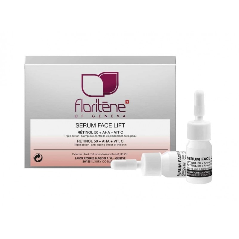 Fiole cu Retinol 50 + A.H.A. + Vit. C, 10 x 3ml, Floritene