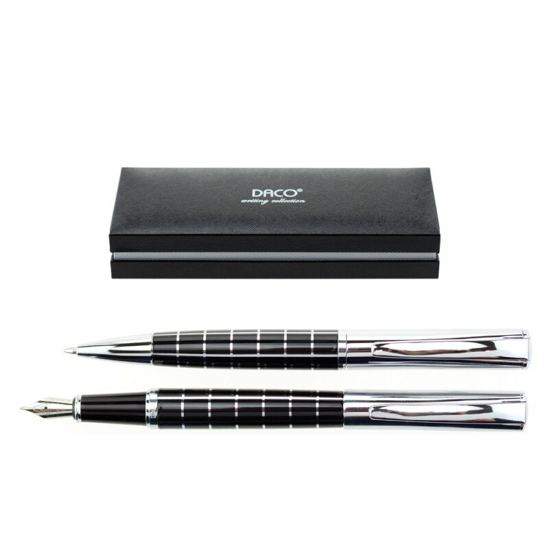 Set pix si stilou, Daco, Negru/Argintiu, SE275