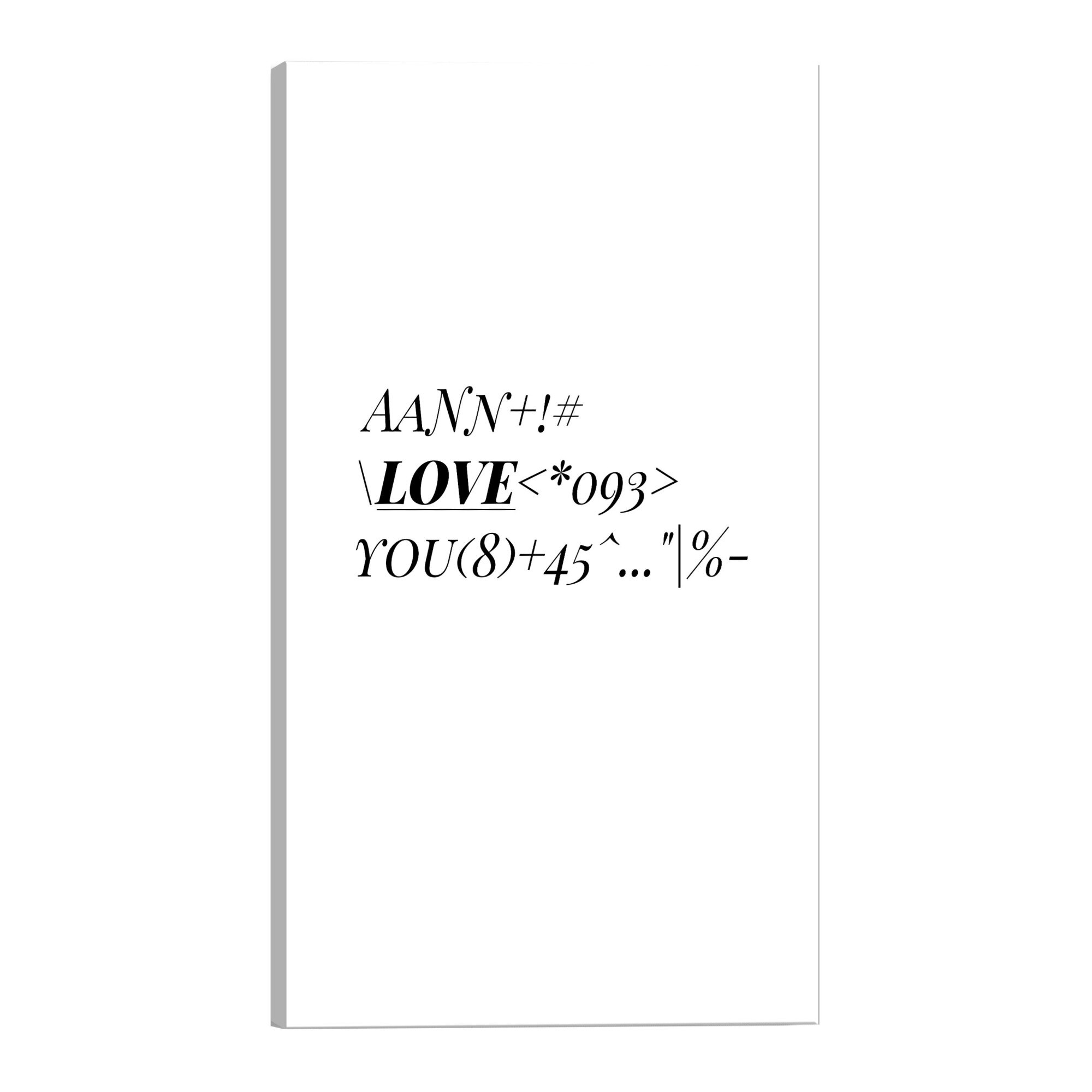 Tablou canvas - Codul dragostei - 80 x 120 cm