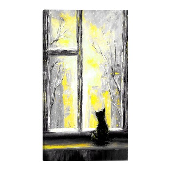 Tablou canvas - Dorul Kitty galben - 40 x 60 cm