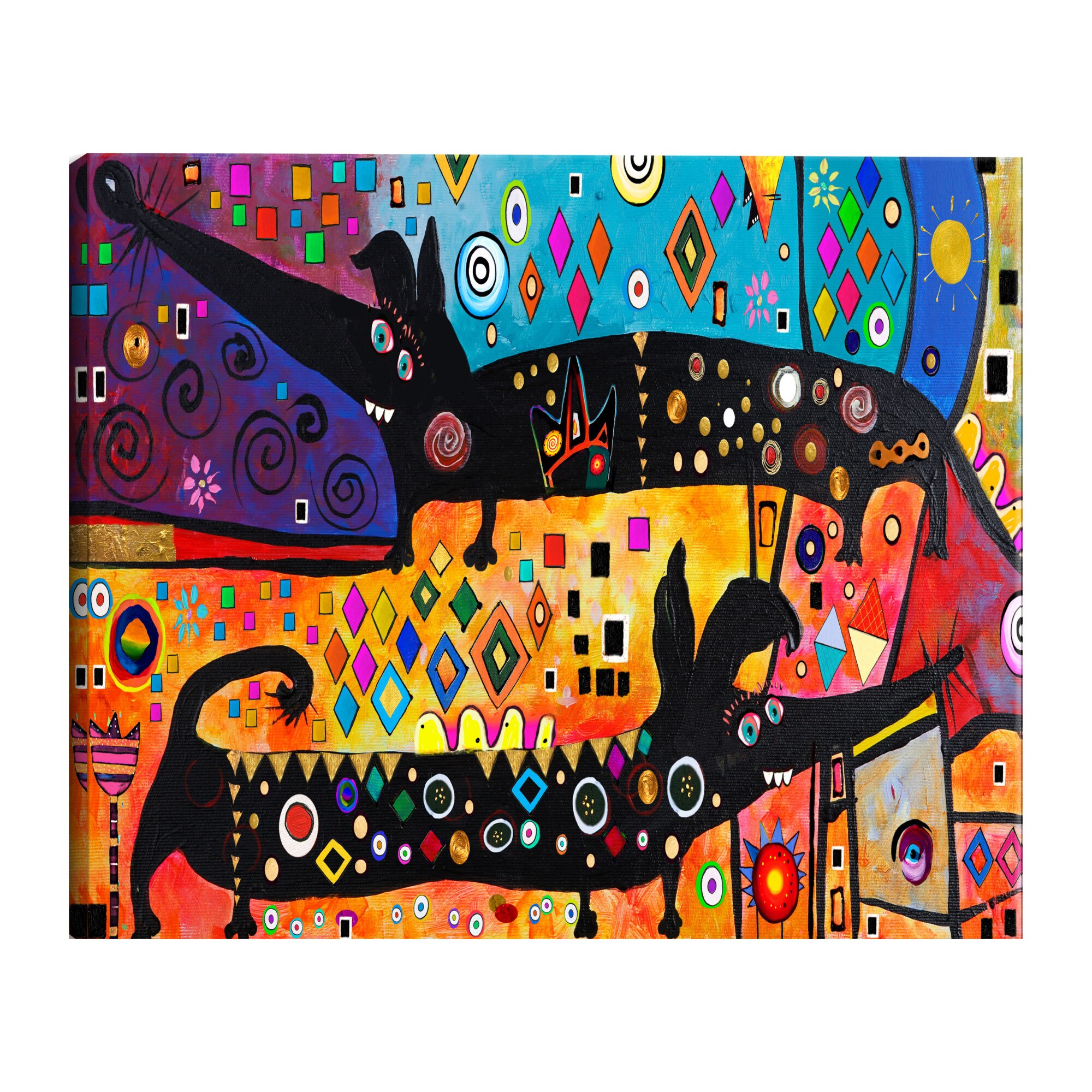 Tablou canvas - Caini extravaganti - 120 x 60 cm