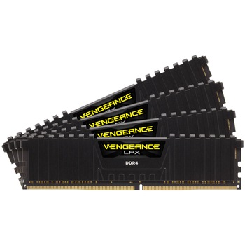 Memorie Corsair Vengeance LPX Black 32GB, DDR4, 3200MHz, CL16, Quad Channel Kit Memorie Corsair Vengeance LPX Black 32GB, DDR4, 3200MHz, CL16, Quad Channel Kit