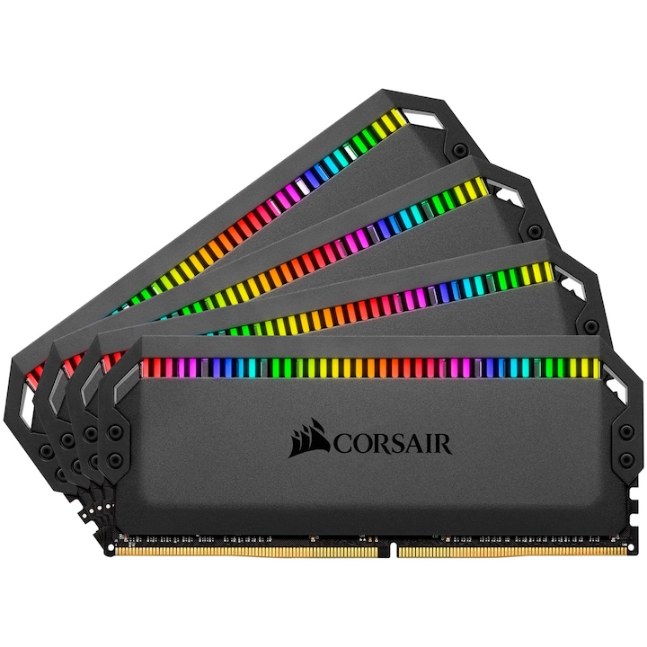Corsair Dominator Platinum RGB memóriakészlet, 32 GB, DDR4, 3200MHz, CL16, négycsatornás, CMT32GX4M4Z3200C16
