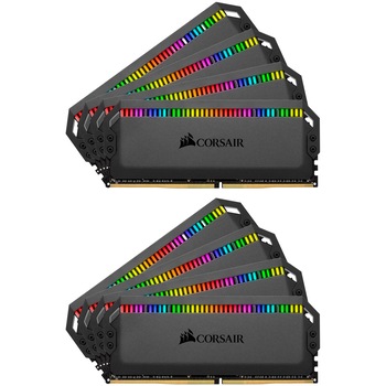 Memorie Corsair Dominator Platinum RGB 128GB, DDR4, 3600MHz, CL18, Quad Channel Kit Memorie Corsair Dominator Platinum RGB 128GB, DDR4, 3600MHz, CL18, Quad Channel Kit
