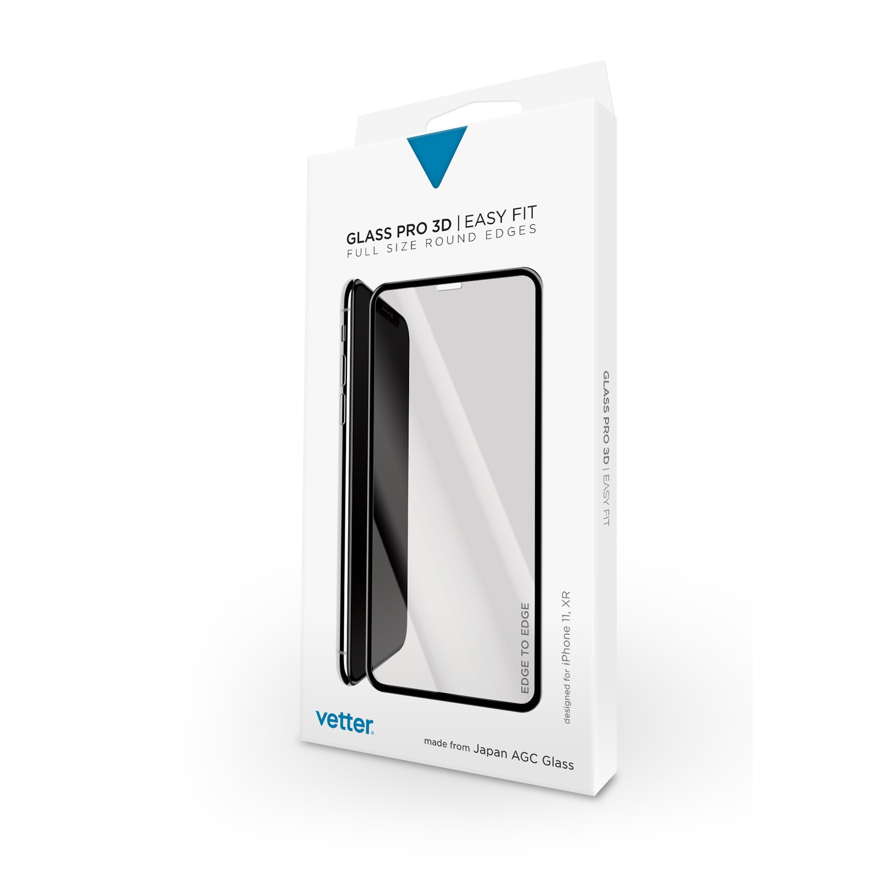 Folie/Geam de protectie Vetter pentru iPhone 11, 3D Tempered Glass Easy Fit, Black