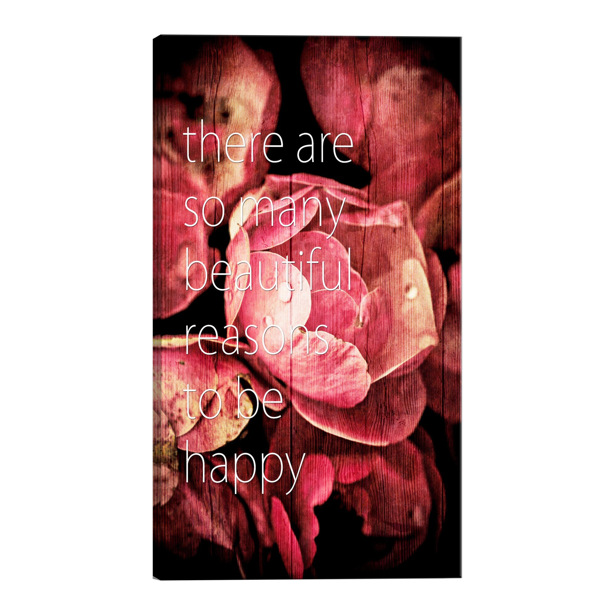 Tablou canvas - Exista atat de multe motive frumoase pentru a fi fericit - 80 x 120 cm