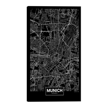 Tablou canvas - Harta intunecata a Munchenului - 80 x 120 cm Tablou canvas - Harta intunecata a Munchenului - 80 x 120 cm