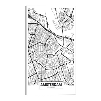 Tablou canvas - Harta Amsterdam - 80 x 120 cm