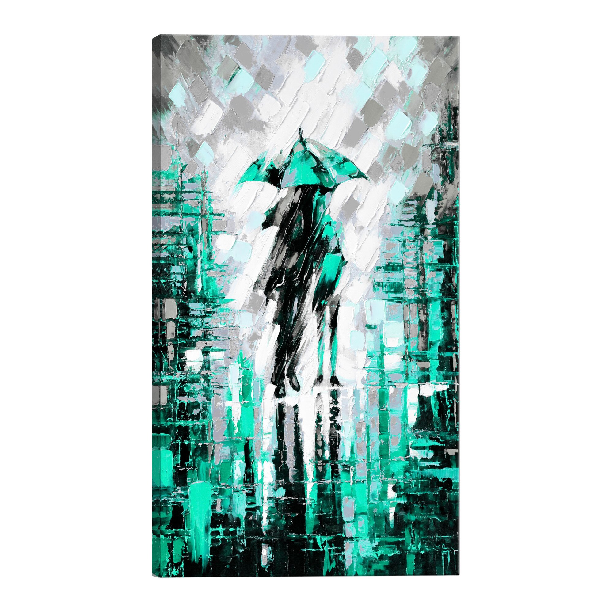 Tablou canvas - Iubitorii de culoare verde - 80 x 120 cm