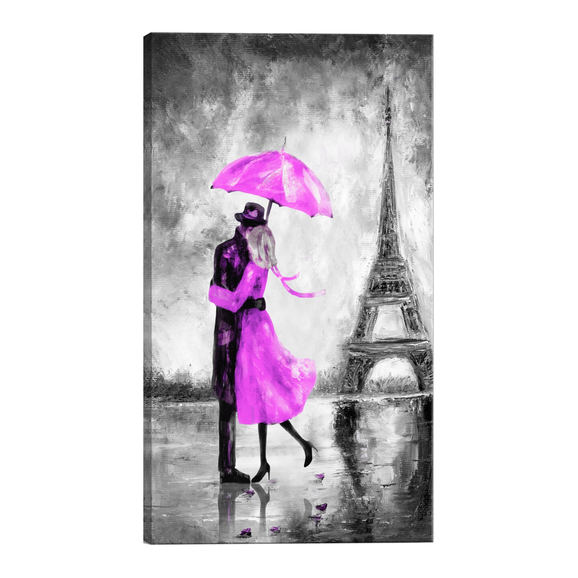Tablou canvas - Paris Fog Pink - 80 x 120 cm