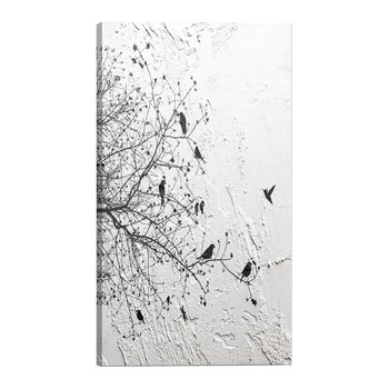 Tablou canvas - Pasari pe copac - 80 x 120 cm Tablou canvas - Pasari pe copac - 80 x 120 cm