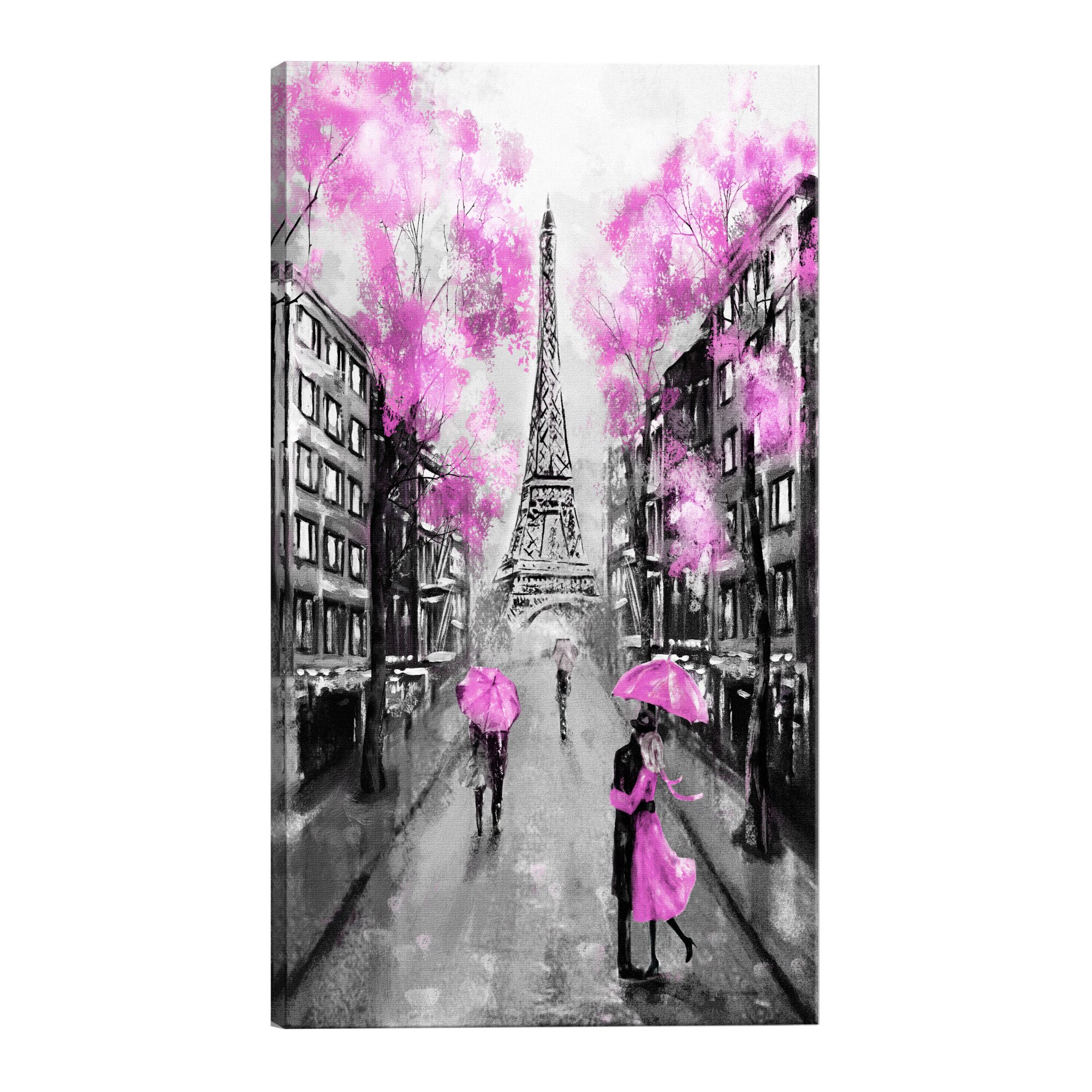 Tablou canvas - Paris Rendez-Vous Pink - 80 x 120 cm