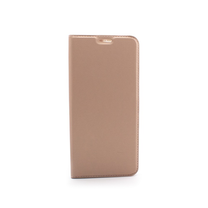 Husa telefon tip carte, Cellect, Piele ecologica, pentru Samsung Galaxy S20 Ultra, Auriu