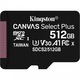 Kingston Canvas Select Plus MicroSDHC карта с памет, 512GB, Class10