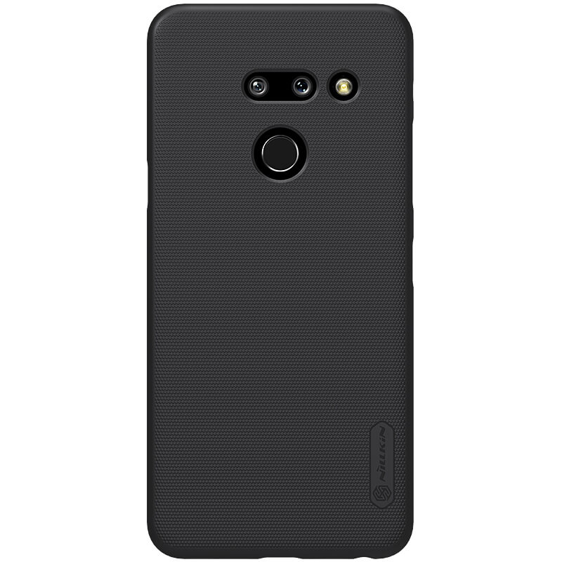 Husa protectie spate din plastic texturat negru, pentru Lg G8 Thinq- Nillkin Frosted Shield