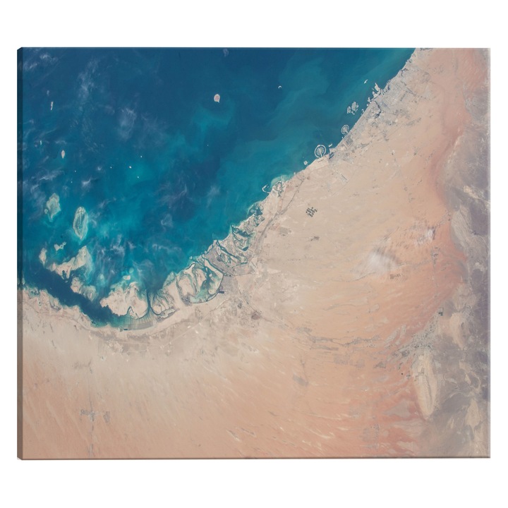 Tablou canvas - Dubai din satelit - 120 x 80 cm