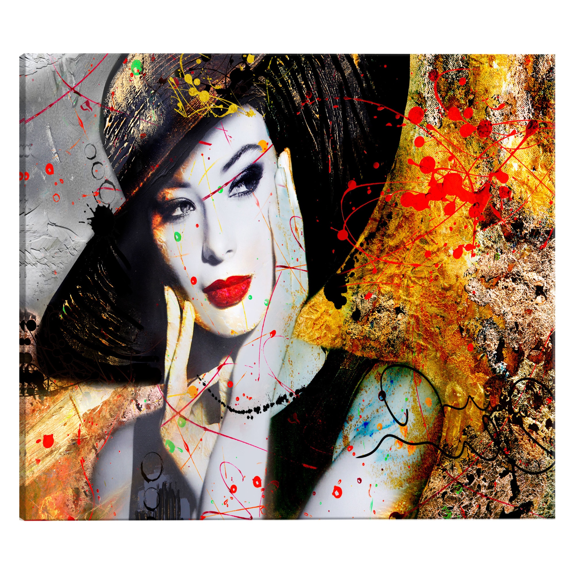 Tablou canvas - Doamna eleganta - 90 x 60 cm