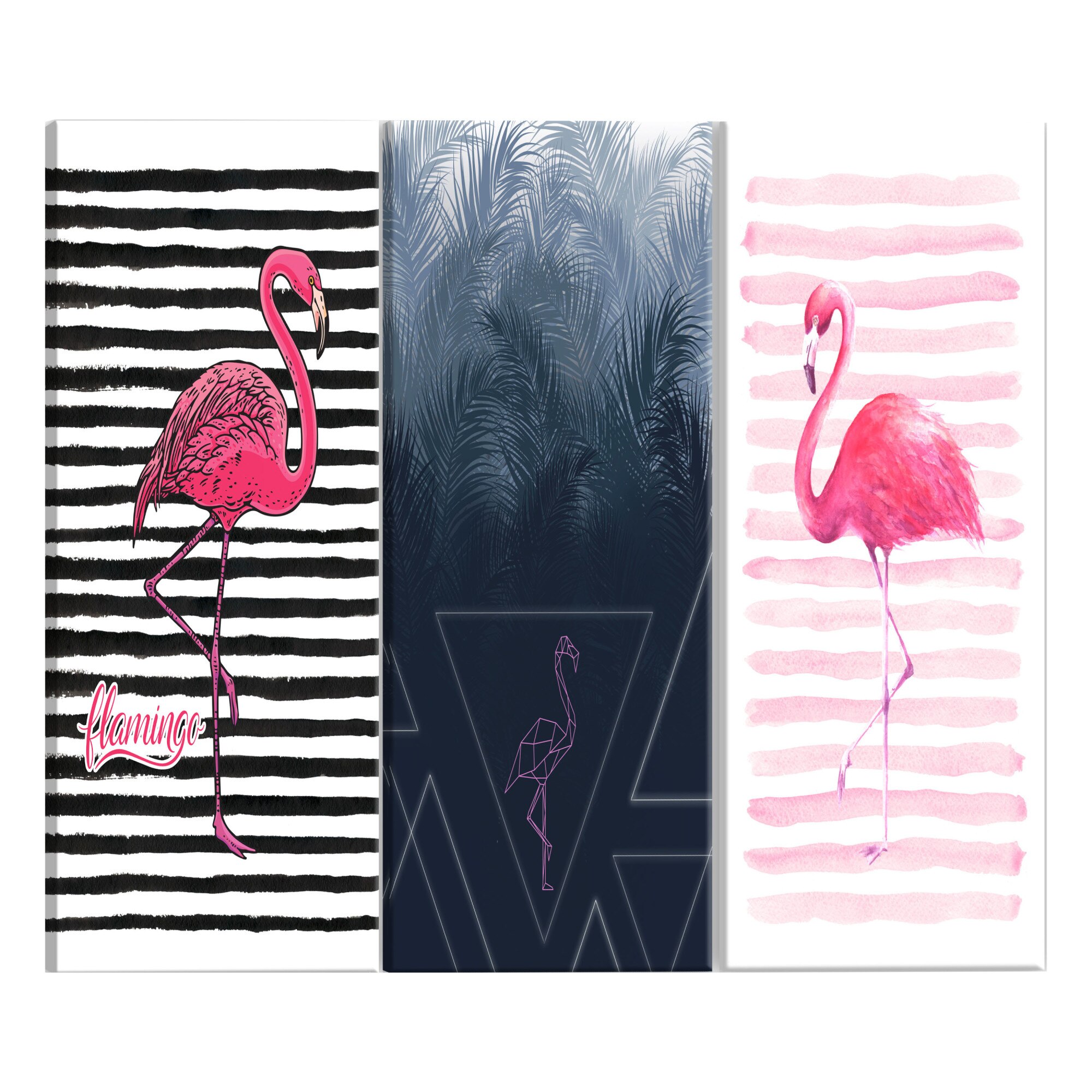 Tablou canvas - Flamingos - 120 x 60 cm