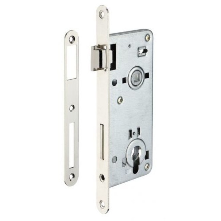 Broasca usa intrare, ingropata, 50 x 90 mm, pt. cilindru profil european, zincat - potrivita pt. usa lemn