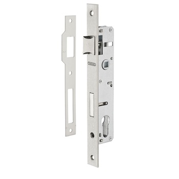 Broasca usa intrare, ingropata, 20 x 85 mm, pt. cilindru profil european, zincat -pt. usa termopan Broasca usa intrare, ingropata, 20 x 85 mm, pt. cilindru profil european, zincat -pt. usa termopan