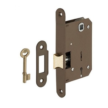 Broasca usa interior, ingropata, 43 x 72 mm, 2 chei caneluri, maro - potrivita pt. usa baie/WC sau usa dormitor Broasca usa interior, ingropata, 43 x 72 mm, 2 chei caneluri, maro - potrivita pt. usa baie/WC sau usa dormitor