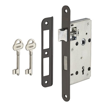 Broasca usa interior, ingropata, 45 x 55 mm, 2 chei caneluri, zincat - potrivita pt. usa baie/WC sau usa dormitor Broasca usa interior, ingropata, 45 x 55 mm, 2 chei caneluri, zincat - potrivita pt. usa baie/WC sau usa dormitor