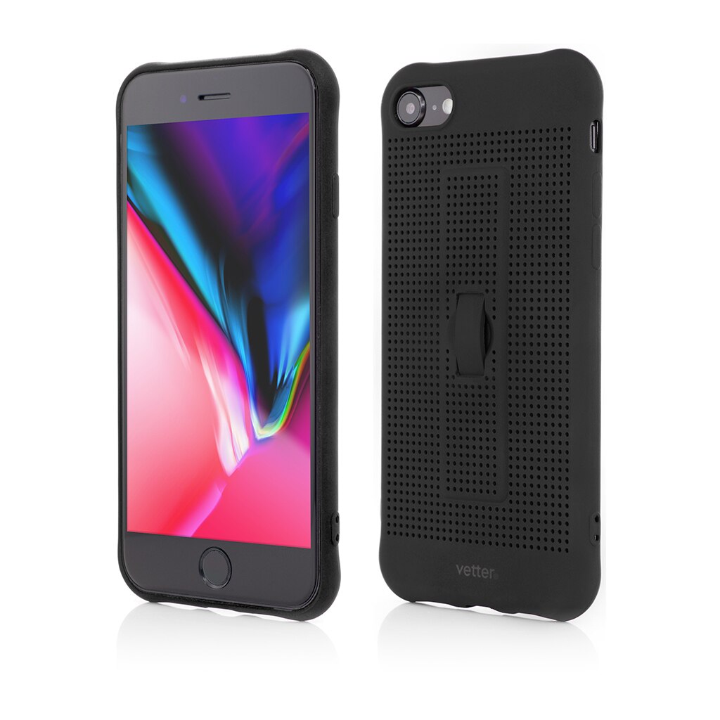 Husa de protectie Vetter pentru iPhone 8, 7, Vetter GO, Vent Soft with Strap, Black