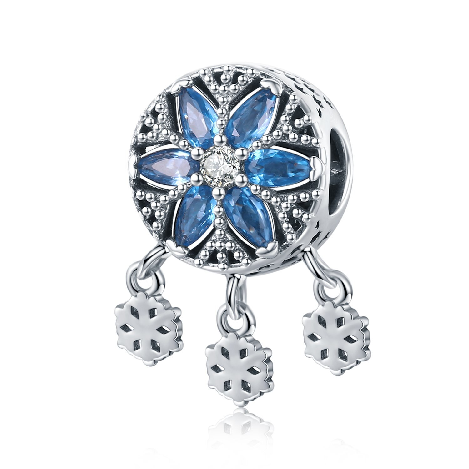 Talisman din argint Ice Snowflakes