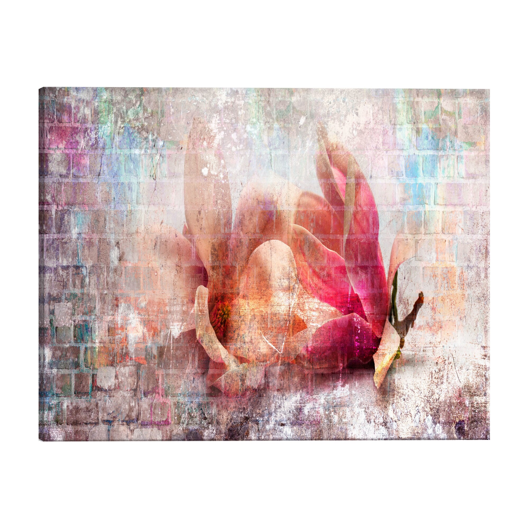 Tablou canvas - Magnolii colorate - 135 x 45 cm