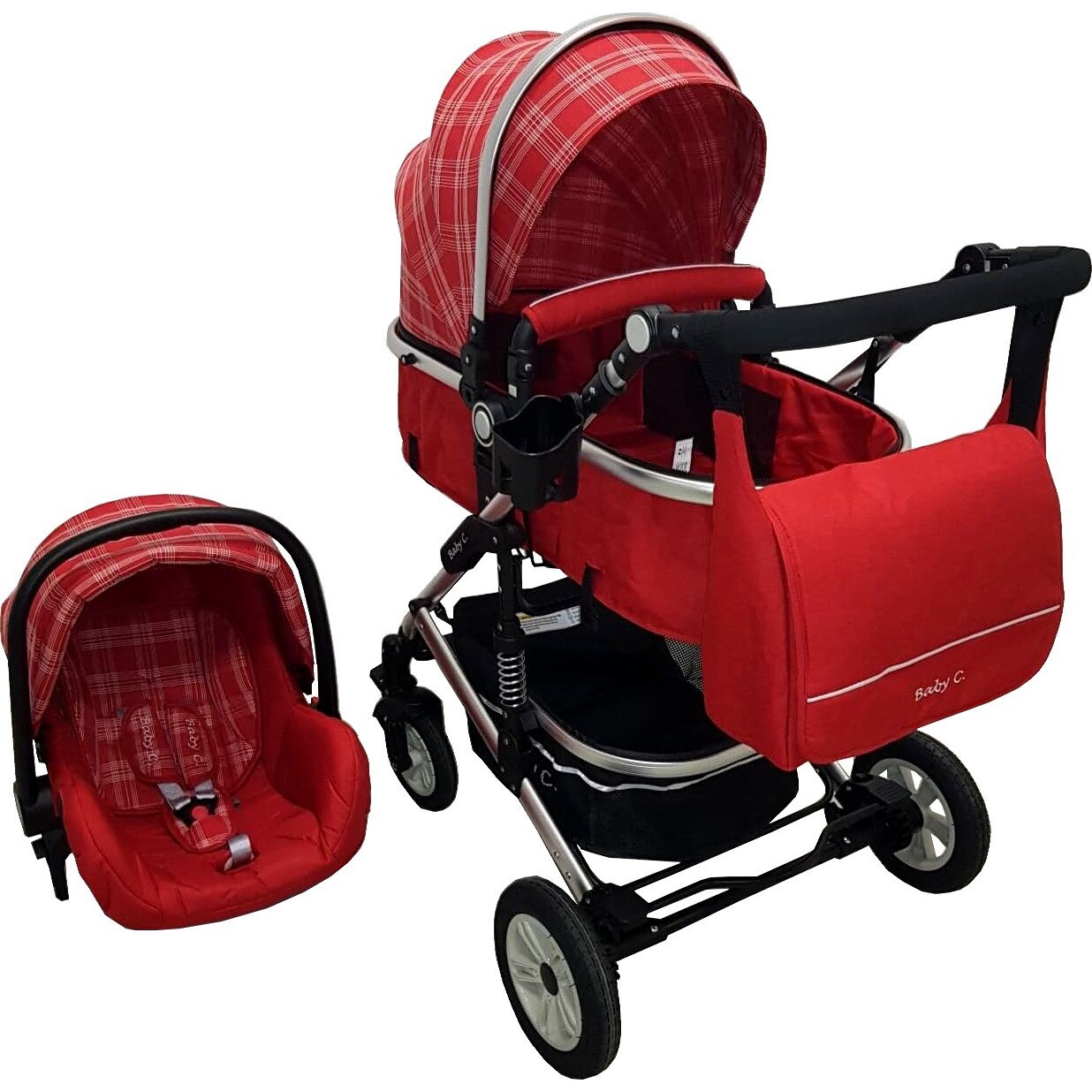 Количка за новородени 3 в 1 Baby Care PRO 531, Бебешка чанта ...