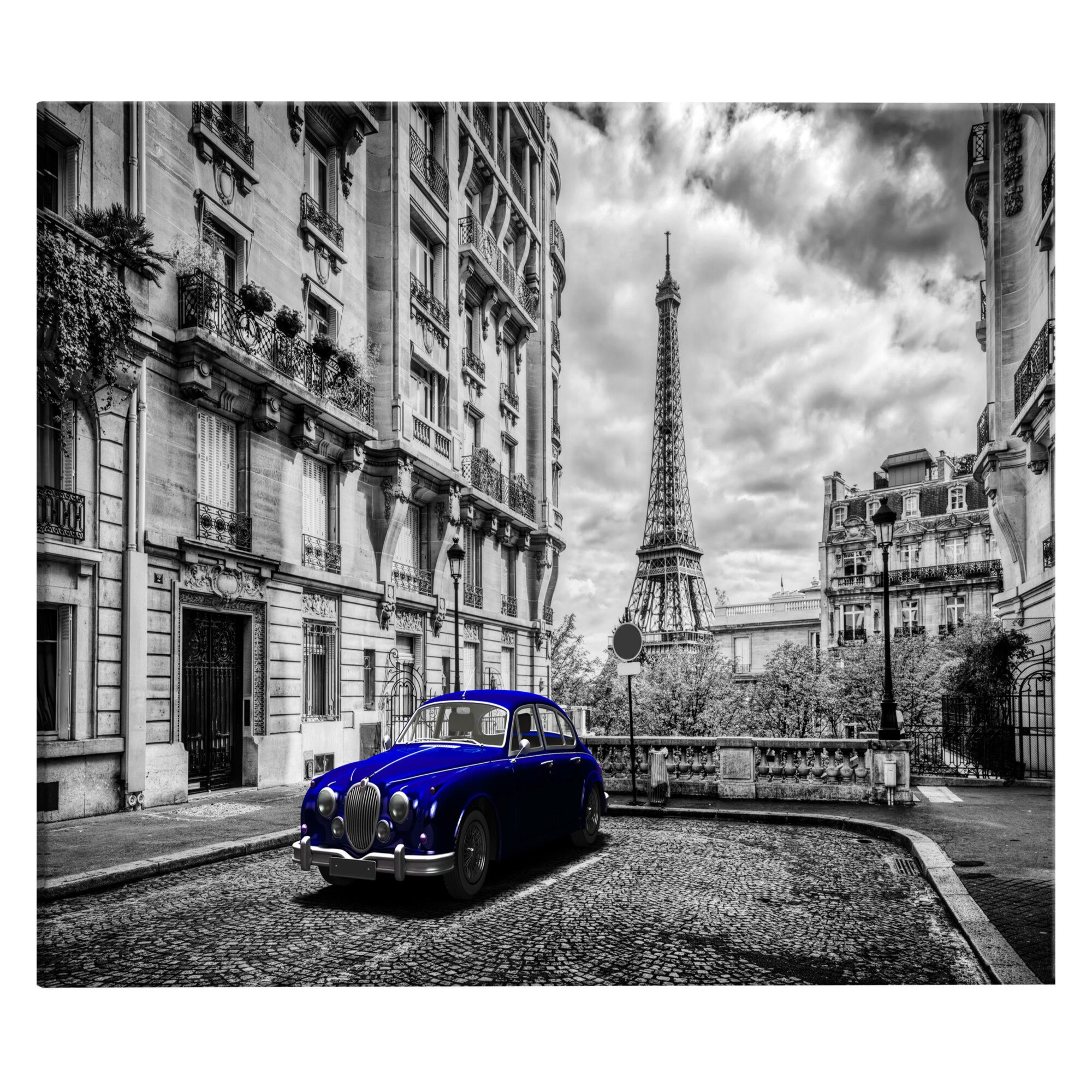Tablou canvas - Masina la Paris - 120 x 80 cm
