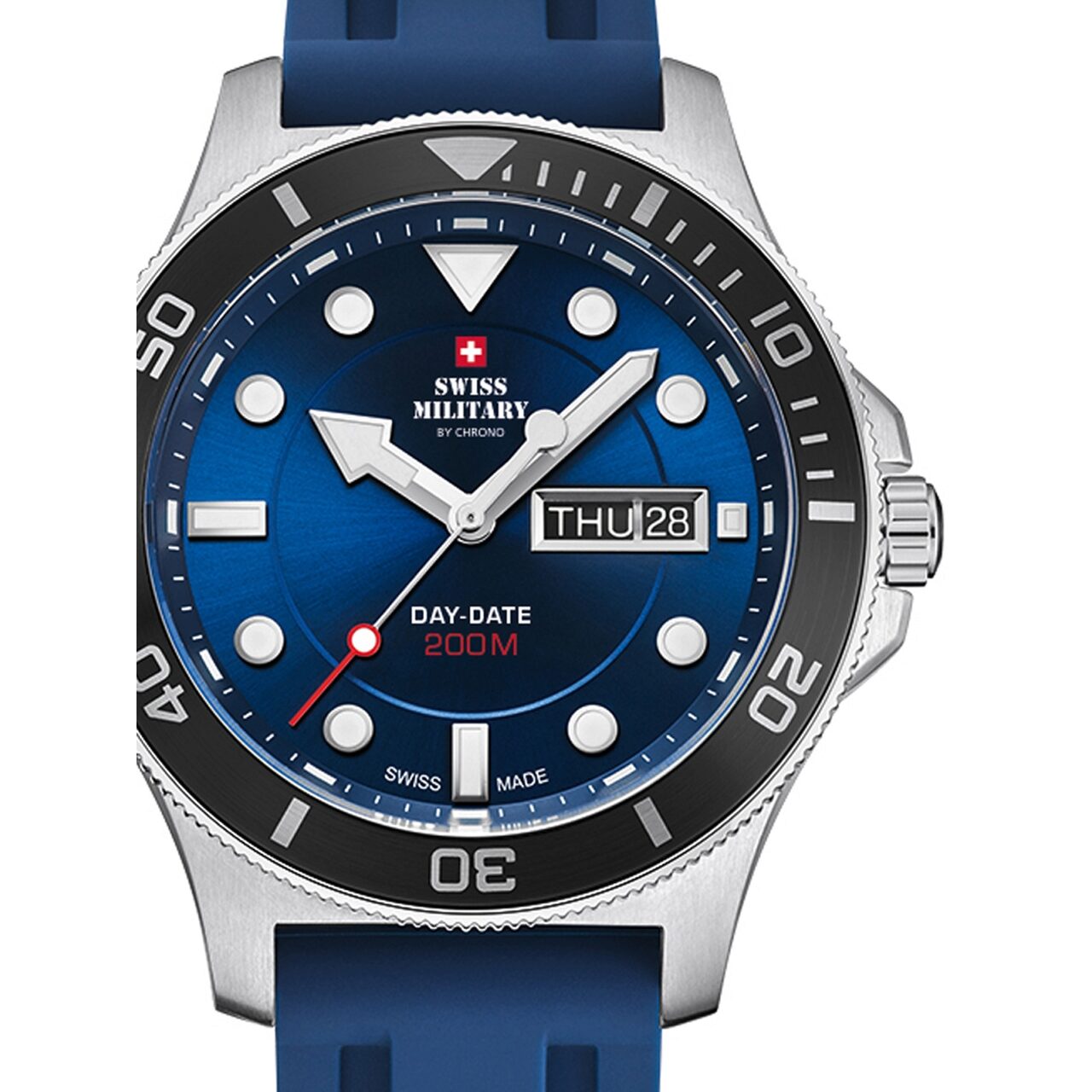 Ceas barbatesc Swiss Military SM34068.08, 42mm, 20ATM, Argintiu