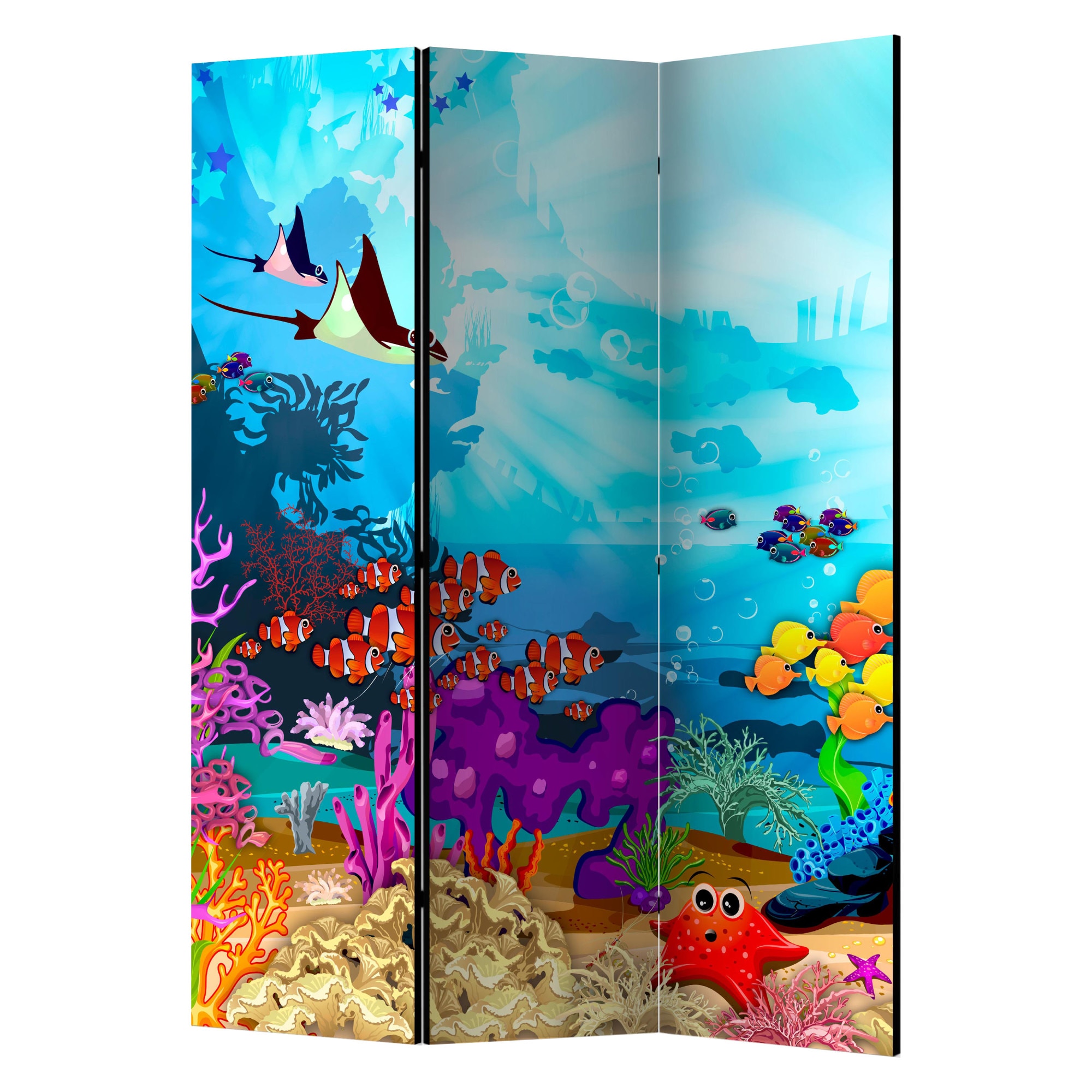 Paravan din 3 parti - Peste colorat - 135 x 172 cm
