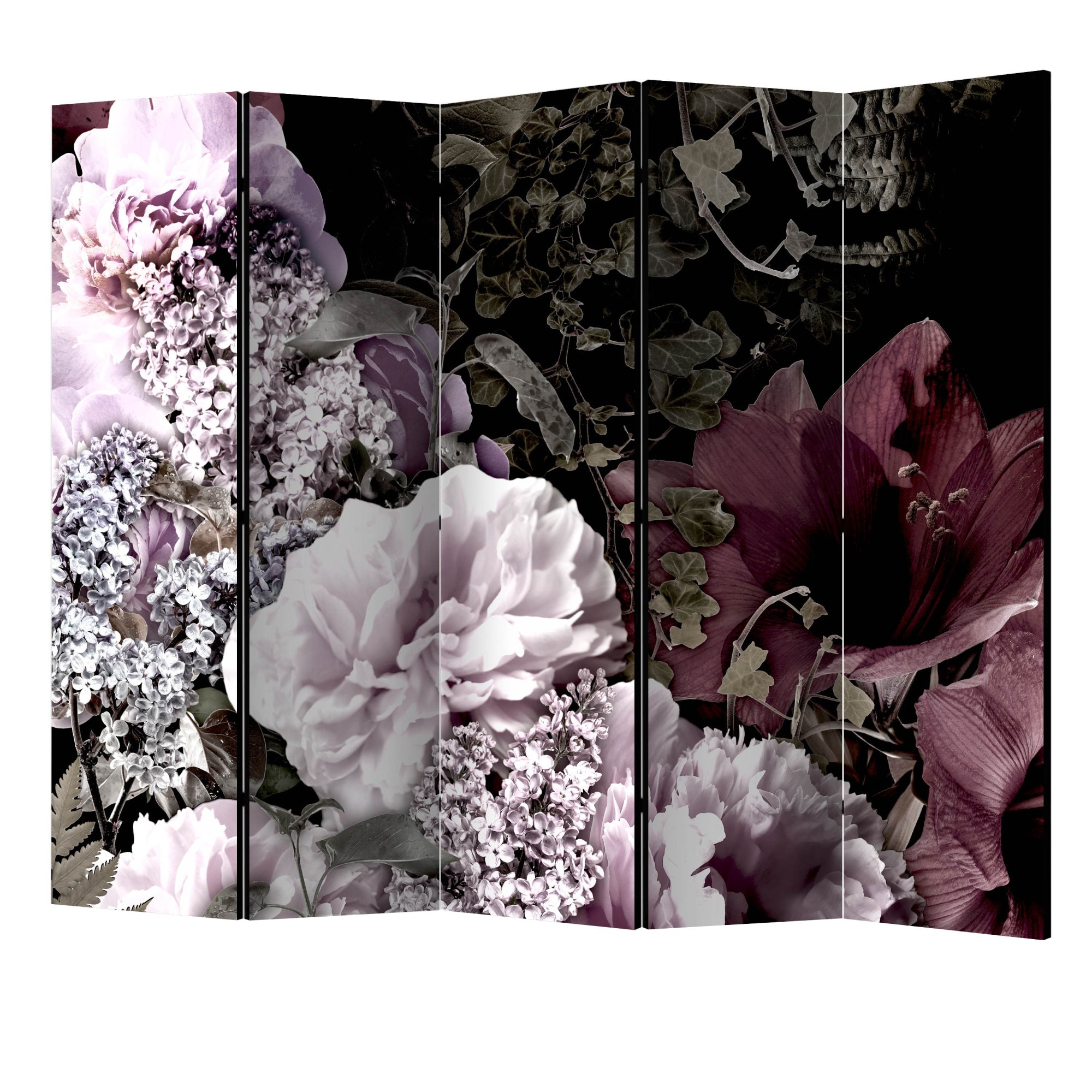 Paravan din 5 parti - Gradina vintage - 225 x 172 cm