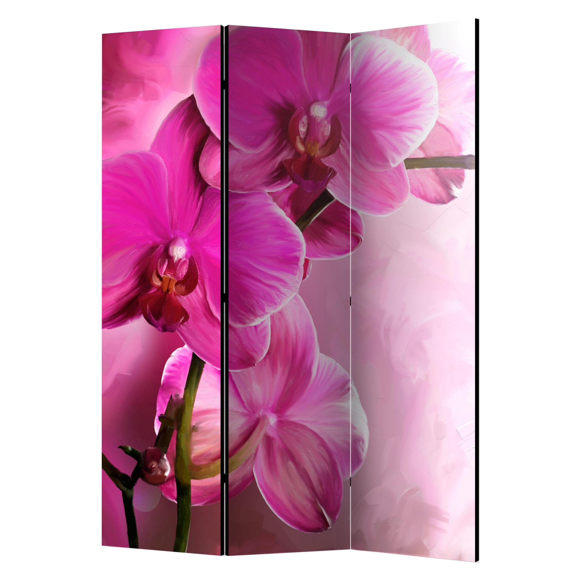 Paravan din 3 parti - Orhideea roz - 135 x 172 cm