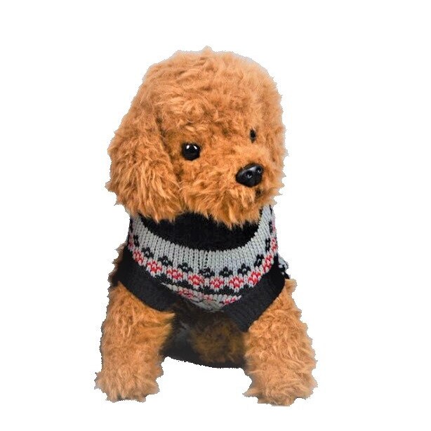 Costum calduros pentru catei imbracaminte model Black Deer/gri marime M