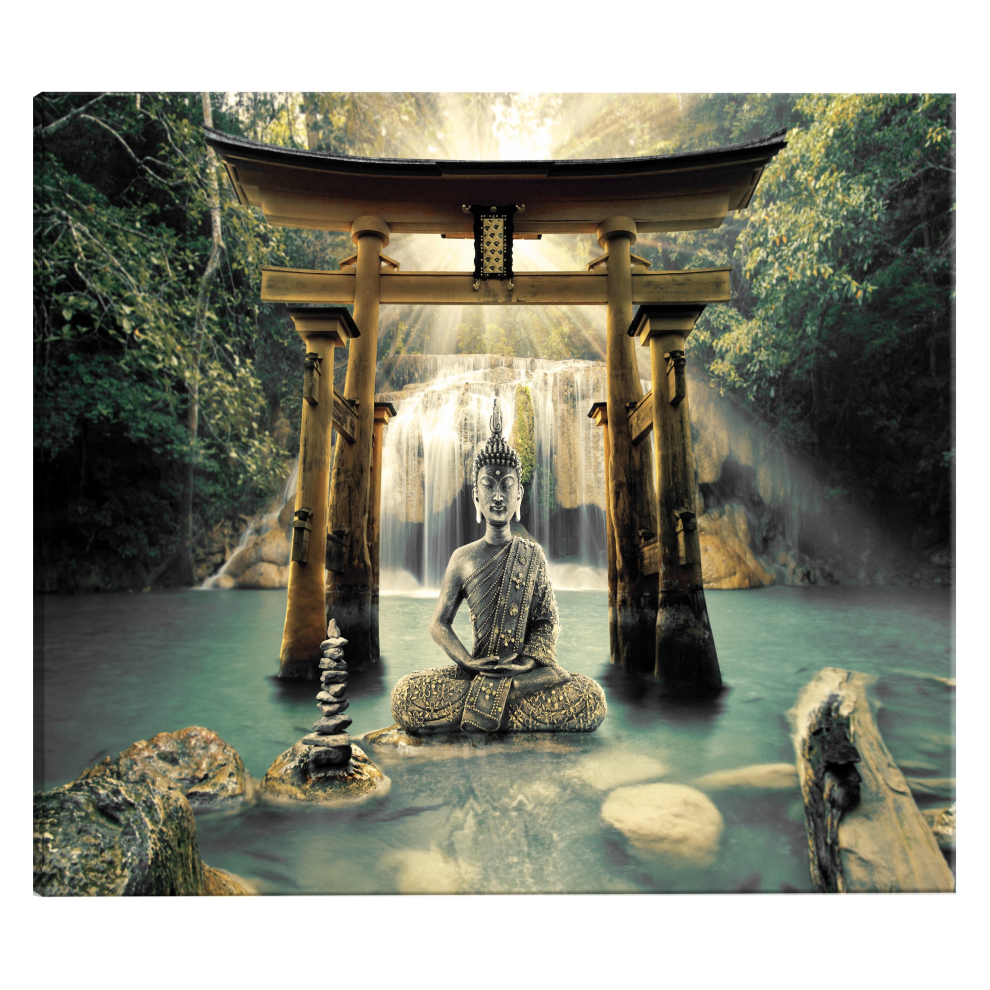 Tablou canvas - Zambetul lui Buddha 1 - 90 x 60 cm