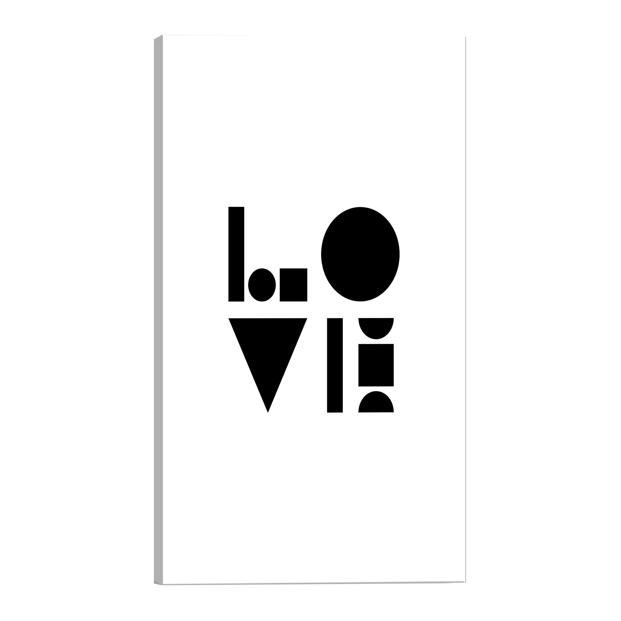 Tablou canvas - Negru, Alb si Dragoste - 40 x 60 cm