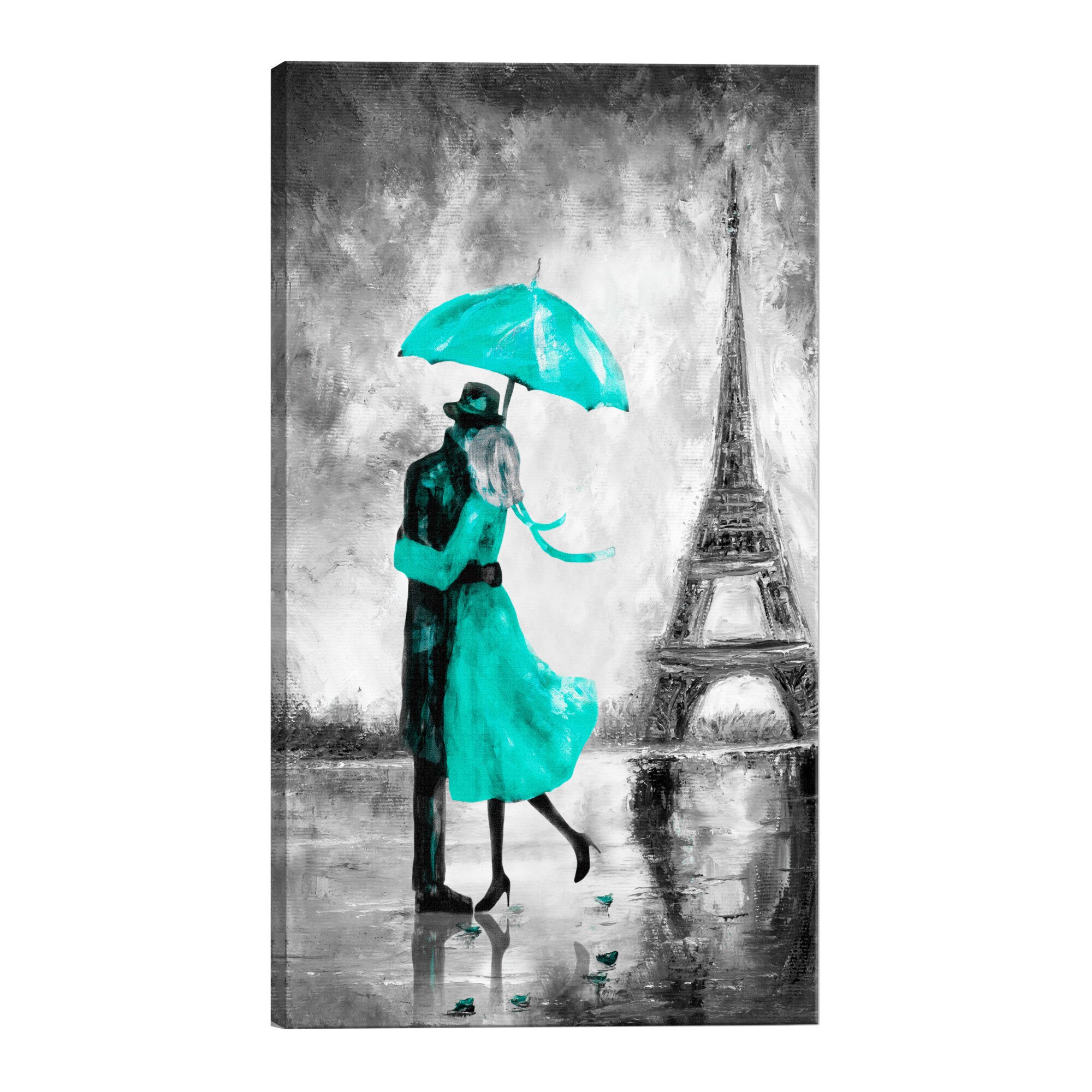 Tablou canvas - Paris Fog Green - 80 x 120 cm