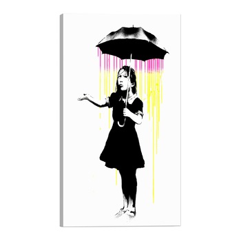Tablou canvas - Fata cu umbrela - 80 x 120 cm