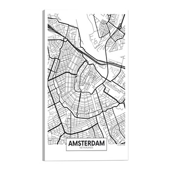 Tablou canvas - Harta Amsterdam - 60 x 90 cm Tablou canvas - Harta Amsterdam - 60 x 90 cm