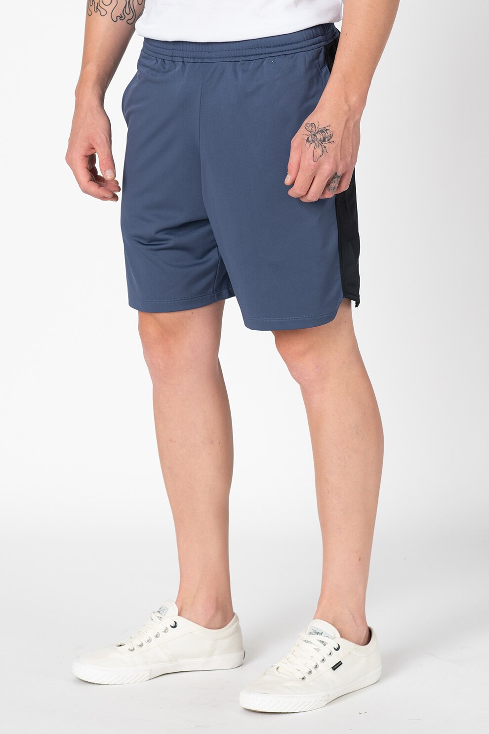 Under Armour, Pantaloni scurti cu insertii contrastante pentru fitness MK1, Violet prafuit/Negru
