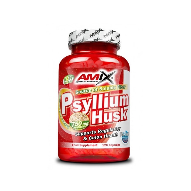Supliment nutritiv din coaja de psyllium, AMIX ,120 Capsule