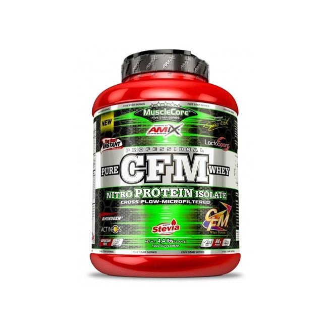 Pudra energizanta CFM Nitro Protein Isolate, Amix, Banana & Cafea, 2000 g