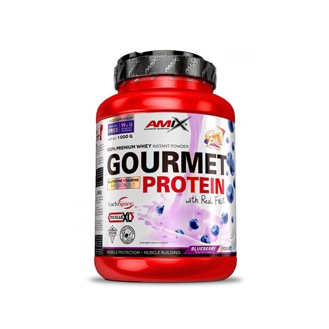 Proteine Amix Gourmet, Iaurt cu afine, 1 kg