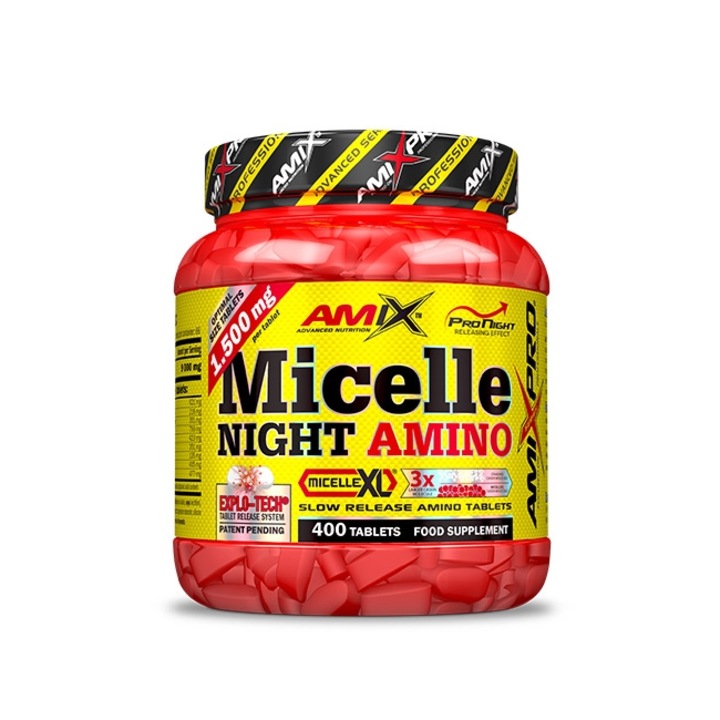 Amix, Étrend-kiegészítő Micelle Night Amino, 400 kapszula